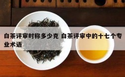 白茶评审时称多少克 白茶评审中的十七个专业术语
